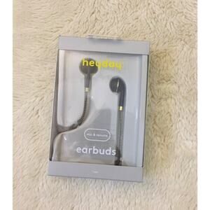 heyday™ Wired Earbuds- Black/Gold/White